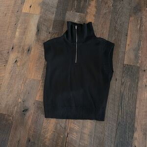 Rails Black Zip-Up Sweater Vest